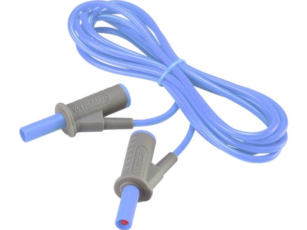 Voltcraft Msb-501 Sicherheits-Messleitung [Lamellenstecker 4 Mm - Lamellenstecker 4 Mm] 2 M Blau (Vc-8063405)
