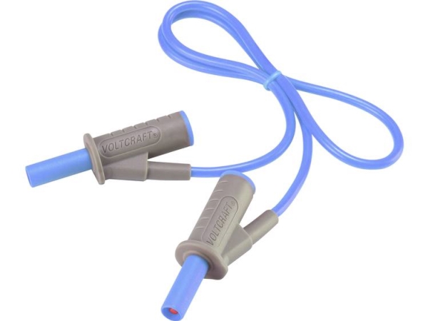 Voltcraft Hochflexible Sicherheits-Messleitung [Lamellenstecker 4 Mm - Lamellenstecker 4 Mm] 0.5 M Blau Msb-501 10 A (Vc-8063410)