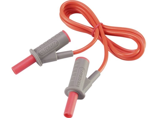 Voltcraft Msb-501 Sikkerhedsprøveledning [Lamelstik 4 Mm - Lamelstik 4 Mm] 1,00 M Rød 1 Stk