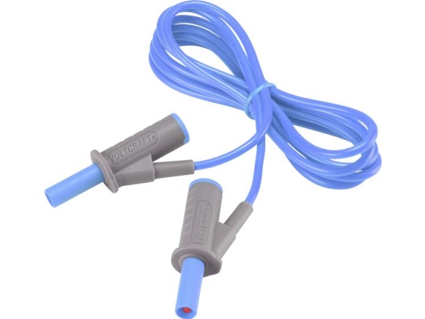Voltcraft Hochflexible Sicherheits-Messleitung [Lamellenstecker 4 Mm - Lamellenstecker 4 Mm] 1.5 M Blau Msb-501 10 A (Vc-8063430)