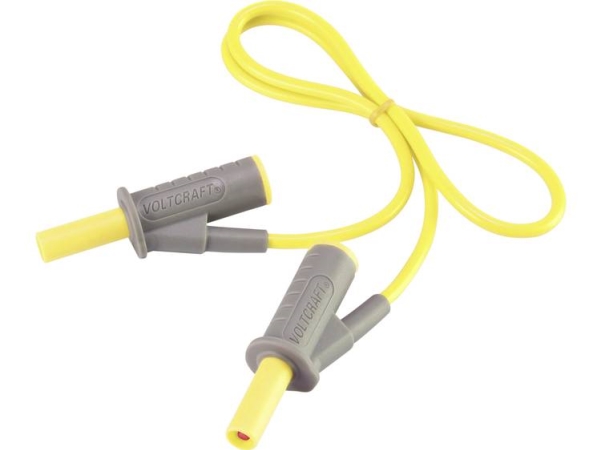 Voltcraft Hochflexible Sicherheits-Messleitung [Lamellenstecker 4 Mm - Lamellenstecker 4 Mm] 0.5 M Gelb Msb-501 10 A (Vc-8063450)