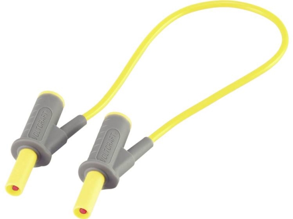 Voltcraft Hochflexible Sicherheits-Messleitung [Lamellenstecker 4 Mm - Lamellenstecker 4 Mm] 0.25 M Gelb Msb-501 10 A (Vc-8063455)
