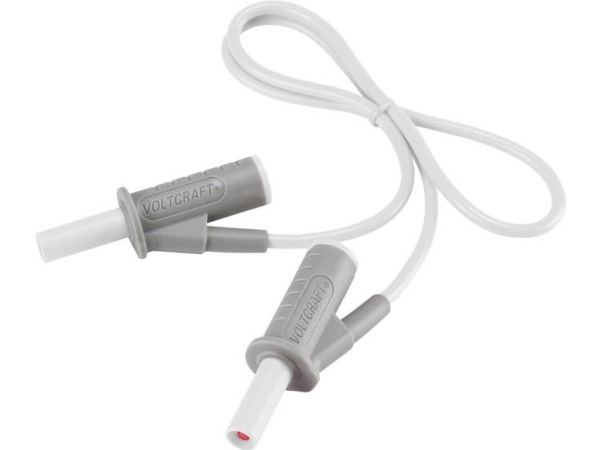 Voltcraft Hochflexible Sicherheits-Messleitung [Lamellenstecker 4 Mm - Lamellenstecker 4 Mm] 0.5 M Weiß Msb-501 10 A (Vc-8063485)