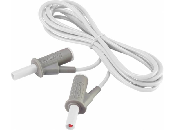 Voltcraft Sicherheits-Messleitung [Lamellenstecker 4 Mm - Lamellenstecker 4 Mm] 2 M Weiß Msb-501 (Vc-8063490)