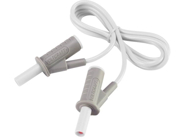 Voltcraft Hochflexible Sicherheits-Messleitung [Lamellenstecker 4 Mm - Lamellenstecker 4 Mm] 1 M Weiß Msb-501 10 A (Vc-8063495)