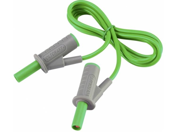 Voltcraft Hochflexible Sicherheits-Messleitung [Lamellenstecker 4 Mm - Lamellenstecker 4 Mm] 1 M Grün Msb-501 10 A (Vc-8063510)