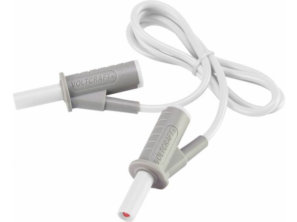 Voltcraft Hochflexible Sicherheits-Messleitung [Lamellenstecker 4 Mm - Lamellenstecker 4 Mm] 0.75 M Weiß Msb-501 10 A (Vc-8063515)