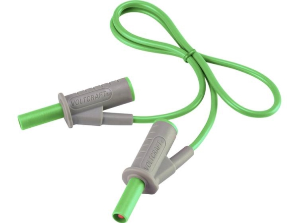 Voltcraft Hochflexible Sicherheits-Messleitung [Lamellenstecker 4 Mm - Lamellenstecker 4 Mm] 0.5 M Grün Msb-501 10 A (Vc-8063525)