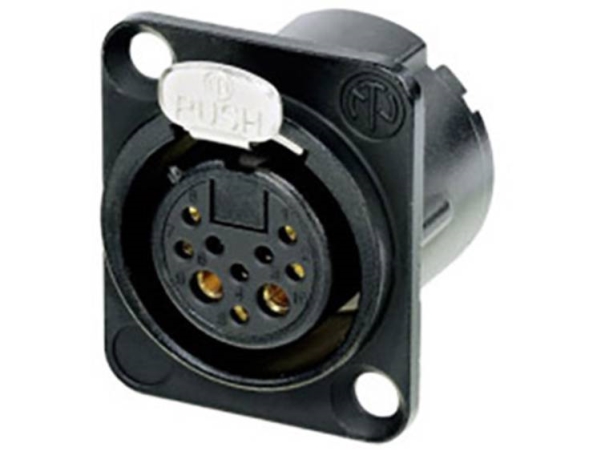 Neutrik Xlr-Steckverbinder Flanschbuchse, Kontakte Gerade Polzahl: 10 Schwarz 1 St. (Nc10fd-Lx-B-Con)
