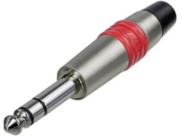 Rean Av Nys228c-6-Con Jack-Stik 6,35 Mm Stik, Lige Poltal: 3 Stereo Sølv, Blå 1 Stk