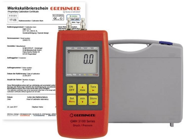 Greisinger Gmh3161-12-Wpd5 Druck-Messgerät Kalibriert (Iso) Luftdruck, Nicht Aggressive Gase, Korrosive Gase 0 - 1.3 Bar (604191)