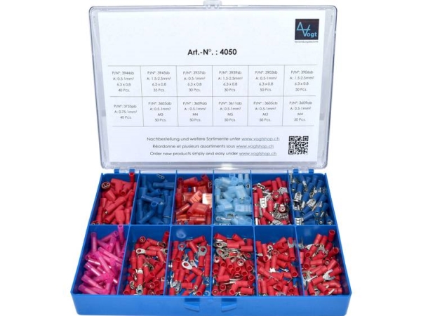 Vogt Verbindungstechnik Klemme-Verbindungssteckersortiment 0,50-2,50 Mm² Rot/Blau 525 Stk