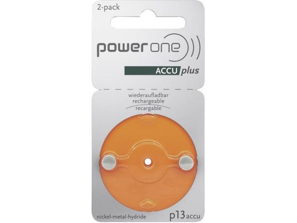 Powerone P13 Høreapparatbatteri Za 13 Nimh 28 Mah 1.2 V 2 Stk