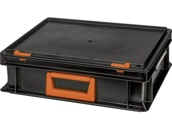 Alutec 139210110188 Plasticbokse Magnus Pc 10 (B X H X T) 400 X 133 X 300 Mm Sort, Orange 1 Stk