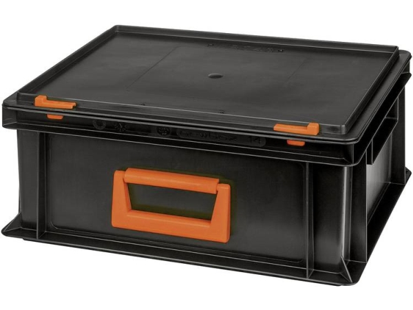 Alutec 139214110188 Plasticbokse Magnus Pc 14 (B X H X T) 400 X 183 X 300 Mm Sort, Orange 1 Stk