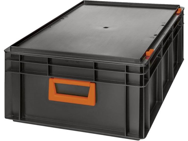 Alutec 139242210188 Kunststoffboxen Magnus Pc 42 600 X 233 X 400 Mm Schwarz/Orange
