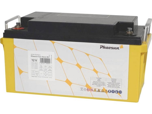 Phaesun Sun-Store 90 340094 Solcellebatteri 12 V 88 Ah Blyfleece (B X H X T) 34.8 X 17.8 X 16.7 Cm M6 Skruetilslutning
