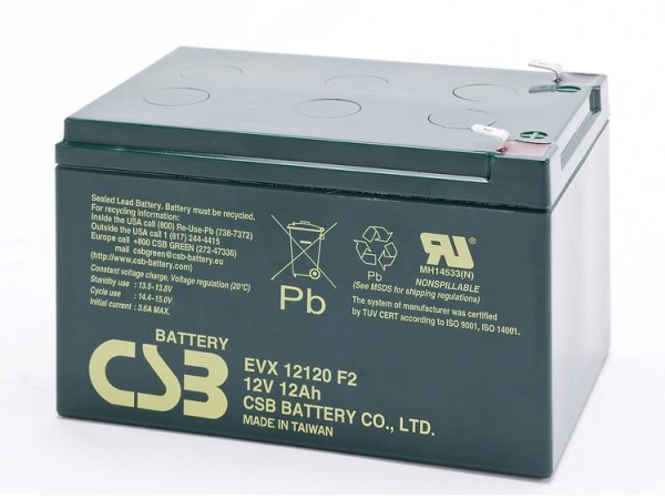 Csb Batterie Evx 12120 Evx12120f2 Blei-Säure-Batterie 12 V 12 Ah Bleivlies (B X H X T) 151 X 100 X 98 Mm Flachstecker 6,35 Mm Zyklenfest, Wartungsfre