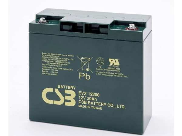 Csb Batterie Evx 12200 Evx12200 Blei-Säure-Batterie 12 V 20 Ah Bleivlies (B X H X T) 181 X 167 X 76 Mm M5-Verschraubung Zyklenstabil, Wartungsfrei, N