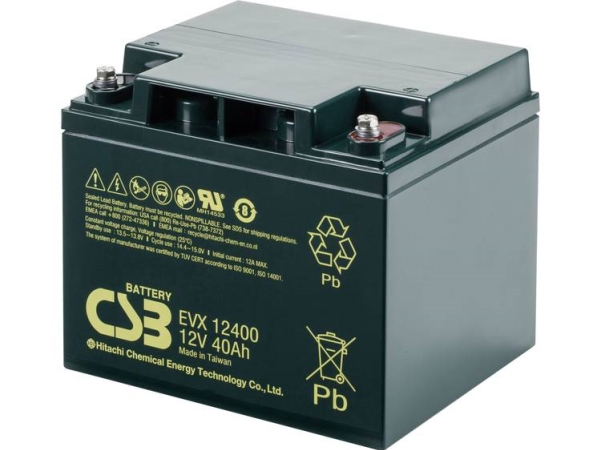 Csb Batterie Evx 12400 Evx12400-I1 Bleibatterie 12 V 40 Ah Bleivlies (B X H X T) 197 X 170 X 165 Mm M5-Verschraubung Zyklenstabil, Wartungsfrei, Nied