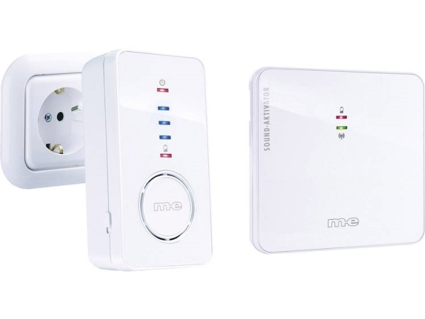 M-E Modern-Electronics 41156 Trådløs Ringeklokke Komplet Sæt Belyst, Lydaktiveret (41156)