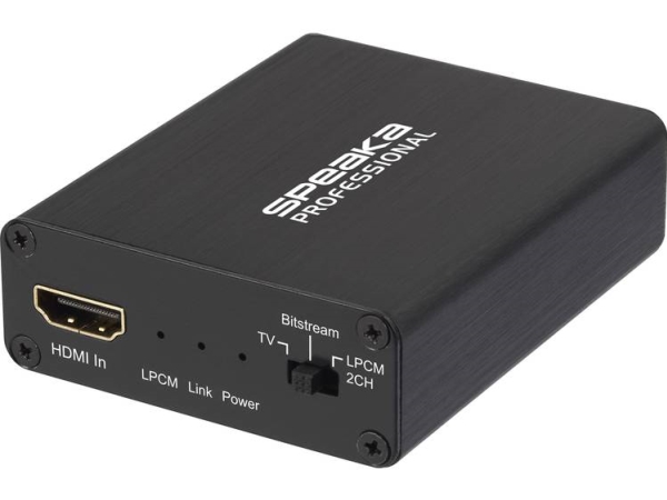Speaka Professional Audio Extraktor Sp-Ae-H/Tc-04V2 [Hdmi - Hdmi, Toslink, Klinke, Cinch] 3840 X 2160 Pixel (Sp-6710864)