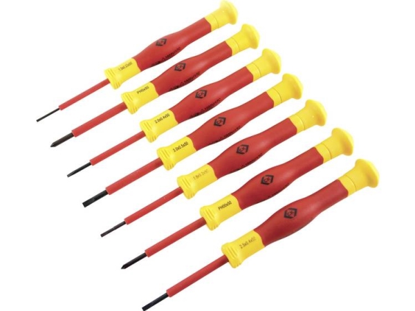 C.K Schraubendreher-Set Vde 7-Tlg. Schlitz, Kreuzschlitz Phillips