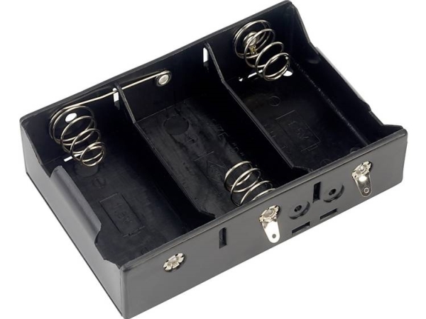 Tru Components Bh-131D Batteriholder 3 R20 (D) Loddetilslutning