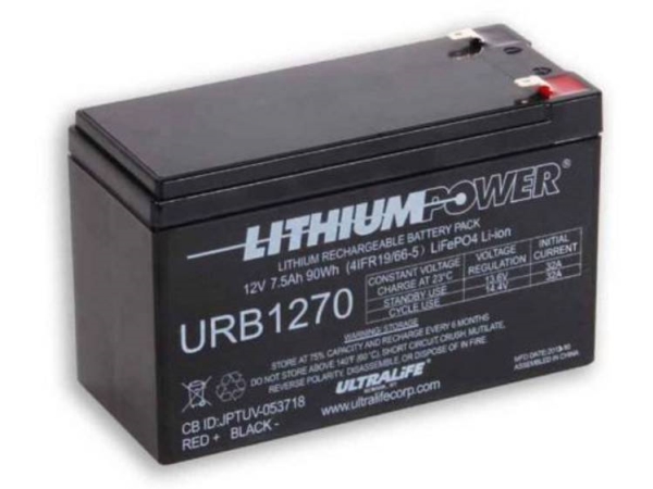 Ultralife Urb1270 Specialbatteri Lifepo Batteri Flat Plug Lifepo 4 12,8 V 7500 Mah 1 Stk