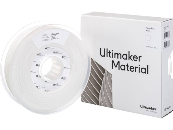 Ultimaker 202301 Tough Pla Filament Tough Pla Slagfast 2.85 Mm 750 G Hvid Tough 1 Stk