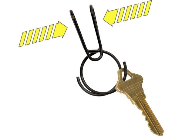 Nite Ize Keychain Ksqr-01-R6 Squeezering Easy Load Key Clip Schwarz 1 Stück