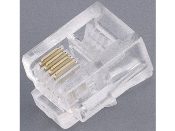 Tru Components Rj-Stecker Tc-2525002 Stecker, Gerade Polzahl: 6P6c Polzahl (Rj) 6P6c Transparent 100 Stück
