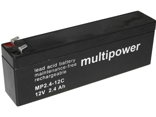 Multipower Pb-12-2,4-4,8 Mp2,4-12C Blei-Säure-Akku 12 V 2,4 Ah Bleivlies (B X H X T) 178 X 66 X 34,5 Mm Flachstecker 4,8 Mm Zyklenfest, Wartungsfrei,