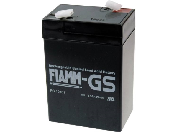 Fiamm Pb-6-4,5 Fg10451 Blei-Säure-Akku 6 V 4,5 Ah Bleivlies (B X H X T) 70 X 106 X 47 Mm Flachstecker 4,8 Mm Wartungsfrei, Geringe Selbstentladung