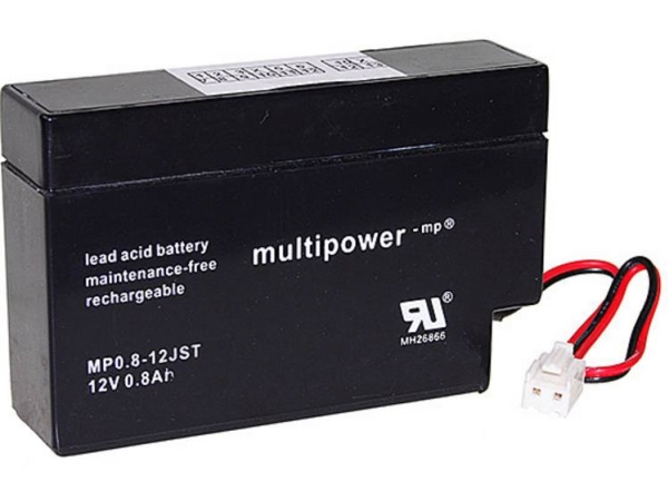Multipower Pb-12-0,8-Jst Mp0,8-12 Blei-Säure-Akku 12 V 0,8 Ah Bleivlies (B X H X T) 96 X 62 X 25 Mm Jst-Stecker Wartungsfrei, Geringe Selbstentladung