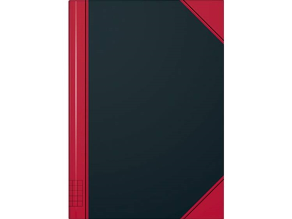 König &Amp Ebhardt Kladde 865524301 Notesbog Karieret Sort-Rød Antal Blade: 96 Din A5