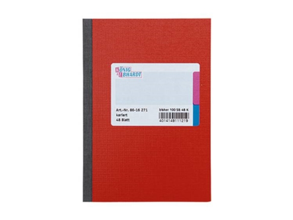 König &Amp Ebhardt Kladde 8616271 Notesbog Karieret Rød Antal Klinge: 48 Din A6