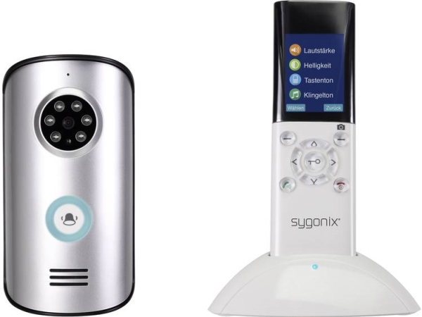 Sygonix Sy-3396994 Video-Dørtelefon Komplet Sæt Sølv/Vit-Hvid/Sort (Sy-3396994)