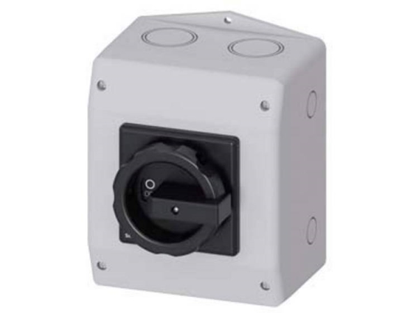 Siemens Afbryder, Sort, 4-Polet, 35 Mm², 63 A, 690 V/Ac, 3Ld25651tc51, 4P, Ip65, 199 Mm, 152 Mm, 201 Mm, 149 Mm