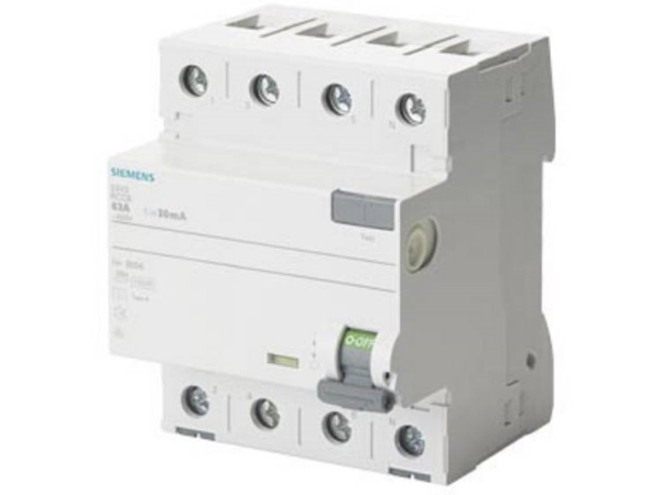 Siemens 5Sv33466la Fi-Schutzschalter A 63 A 0,03 A 400 V