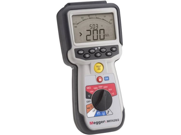 Megger Mit420/2 Isolationsmåler 50 V, 100 V, 250 V, 500 V, 1000 V 200 Gω