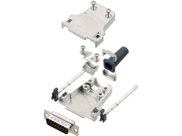 Amphenol L17dtzf15-Ljs-Rg+L717sda15p D-Sub Stiftleistenset 180° Polzahl: 15 Lötkopf 1 St