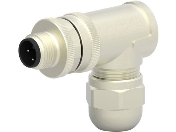 Te Connectivity T4113011031-000 Sensor-, Aktuator-Stik, M12 Stik, Vinklet Pol-Tal (Rj): 3 1 Stk