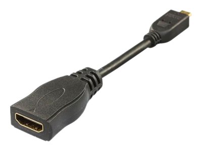 Deltaco Hdmi-24B - Hdmi-Adapter - Micro Hdmi Han Til Hdmi Hun - 10 Cm - Sortieren