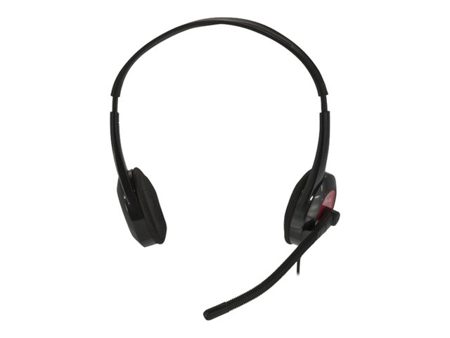 Deltaco Hl-108 - Headset - På Øret - Kablet - Sort, Rød