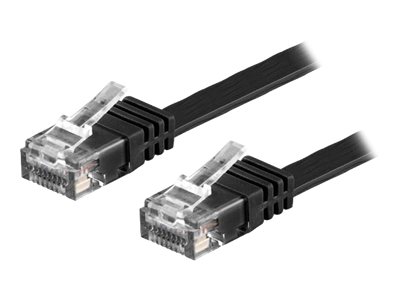 Deltaco Tp-60S-Fl - Patchkabel - Rj-45 (Stecker) Auf Rj-45 (Stecker) - 50 Cm - Utp - Cat 6 - Geformt, Flach - Schwarz