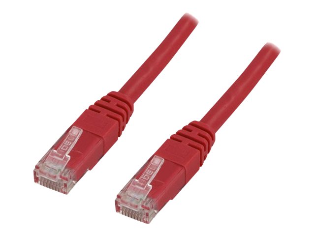 Deltaco Tp-603R - Patchkabel - Rj-45 (Han) Til Rj-45 (Han) - 30 Cm - Utp - Cat 6 - Formet - Rød
