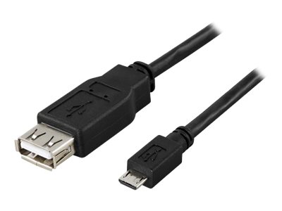 Deltaco - Usb-Adapter - Usb (Hun) Bis Micro-Usb Typ B (Han) - 20 Cm - Sortieren