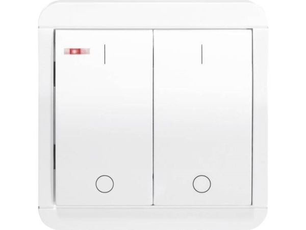 Conrad Rs2w Senza Fili Interruttore A Parete Da Raggio Di Azione Max. Campo Libero, Druckknopfschalter, Wireless, 868 Mhz, 150 M, Weiß, 80 Mm