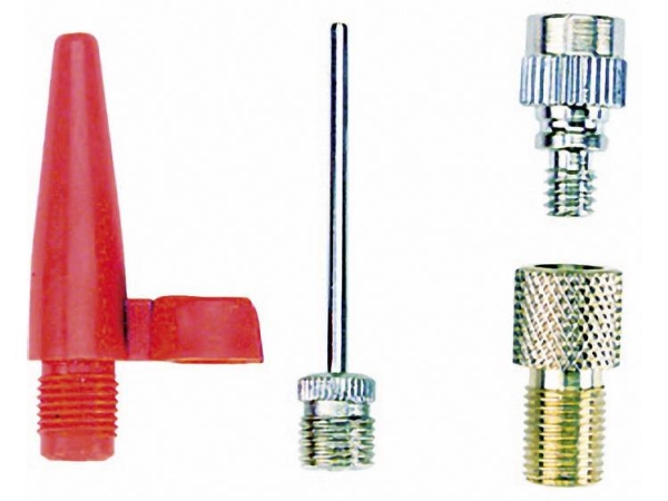 Fischer Fahrrad 85618 85618 Luftpumpen-Adapterset Metall, Rot (85618)